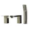 Alfi Brand Brushed Nickel Deck Mount Tub Filler and Square Hand Held Shower Head AB2322-BN - alternate 6